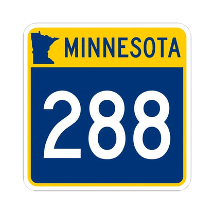 MN-288 (Minnesota) (Road Sign) STICKER Vinyl Kiss-Cut Decal 4 Inch White - The Sticker Space