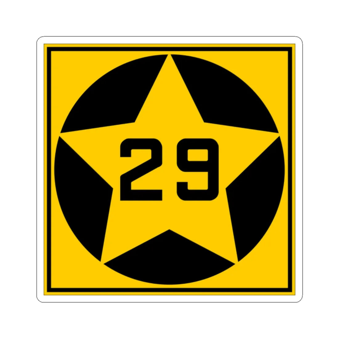 MN-29 1920 (Minnesota) (Road Sign) STICKER Vinyl Kiss-Cut Decal 2 Inch White - The Sticker Space