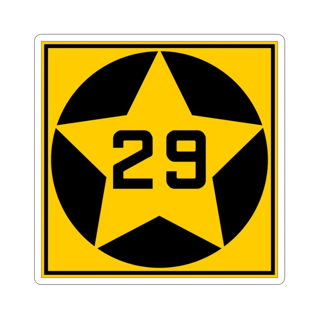 MN-29 1920 (Minnesota) (Road Sign) STICKER Vinyl Kiss-Cut Decal 3 Inch White - The Sticker Space