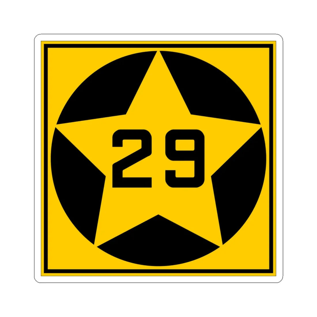 MN-29 1920 (Minnesota) (Road Sign) STICKER Vinyl Kiss-Cut Decal 4 Inch White - The Sticker Space