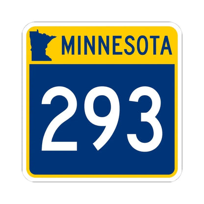 MN-293 (Minnesota) (Road Sign) STICKER Vinyl Kiss-Cut Decal 4 Inch White - The Sticker Space