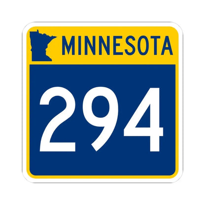 MN-294 (Minnesota) (Road Sign) STICKER Vinyl Kiss-Cut Decal 3 Inch White - The Sticker Space