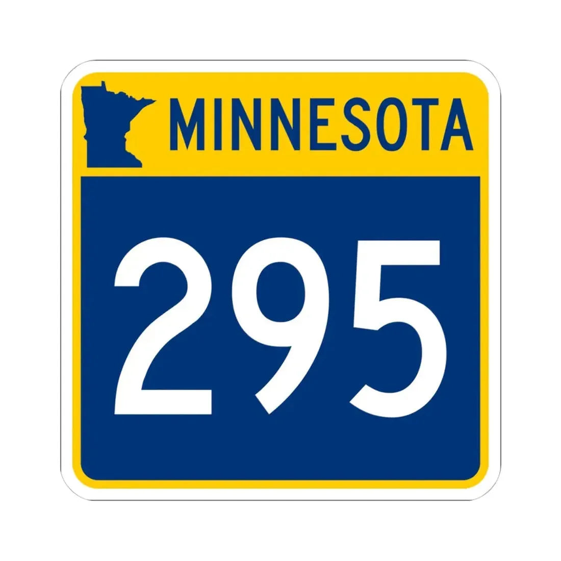 MN-295 (Minnesota) (Road Sign) STICKER Vinyl Kiss-Cut Decal - The Sticker Space