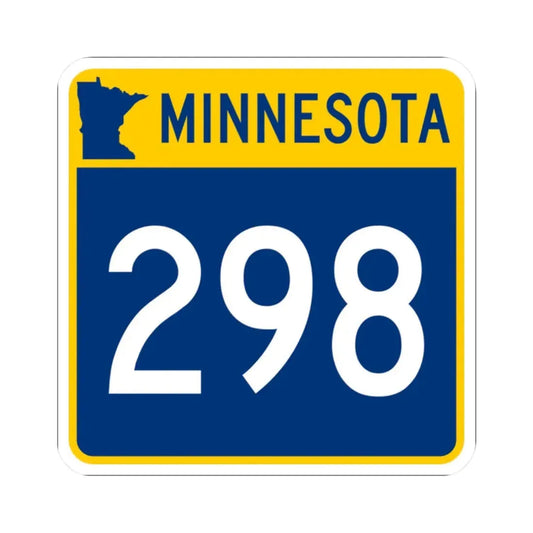 MN-298 (Minnesota) (Road Sign) STICKER Vinyl Kiss-Cut Decal 2 Inch White - The Sticker Space