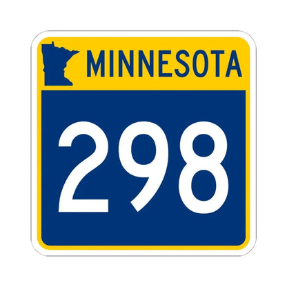 MN-298 (Minnesota) (Road Sign) STICKER Vinyl Kiss-Cut Decal 6 Inch White - The Sticker Space