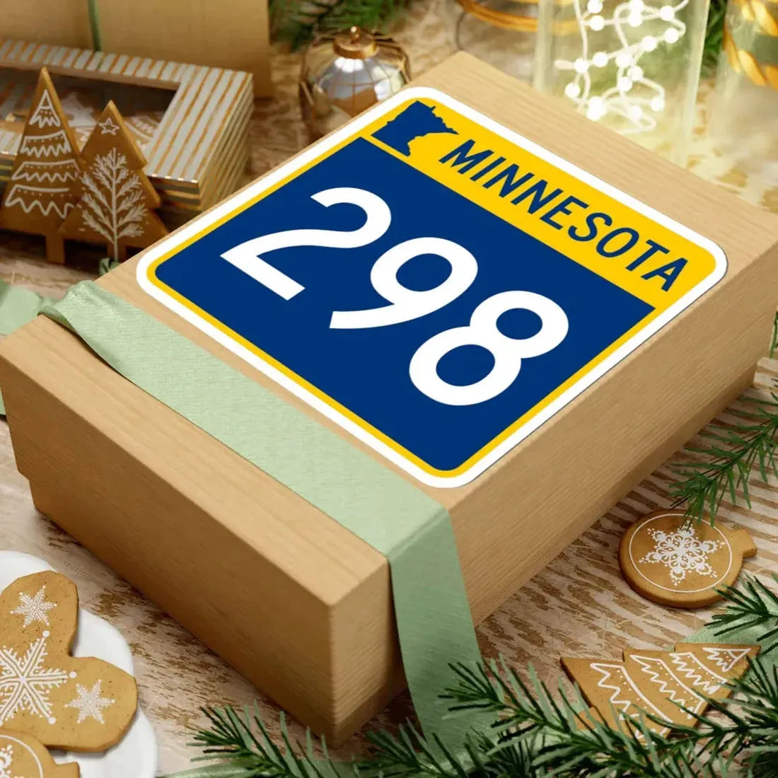 MN-298 (Minnesota) (Road Sign) STICKER Vinyl Kiss-Cut Decal - The Sticker Space