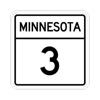 MN-3 1948 (Minnesota) (Road Sign) STICKER Vinyl Kiss-Cut Decal 6 Inch White - The Sticker Space