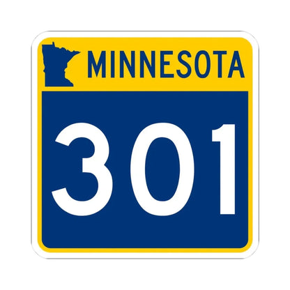 MN-301 (Minnesota) (Road Sign) STICKER Vinyl Kiss-Cut Decal 3 Inch White - The Sticker Space