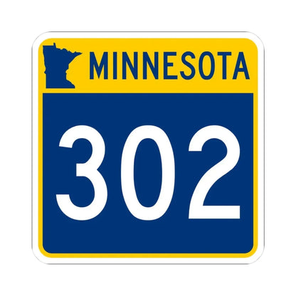 MN-302 (Minnesota) (Road Sign) STICKER Vinyl Kiss-Cut Decal 3 Inch White - The Sticker Space