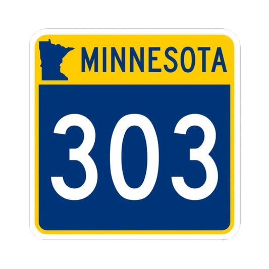 MN-303 (Minnesota) (Road Sign) STICKER Vinyl Kiss-Cut Decal 2 Inch White - The Sticker Space