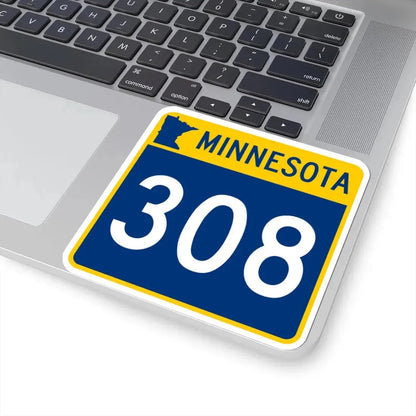 MN-308 (Minnesota) (Road Sign) STICKER Vinyl Kiss-Cut Decal - The Sticker Space