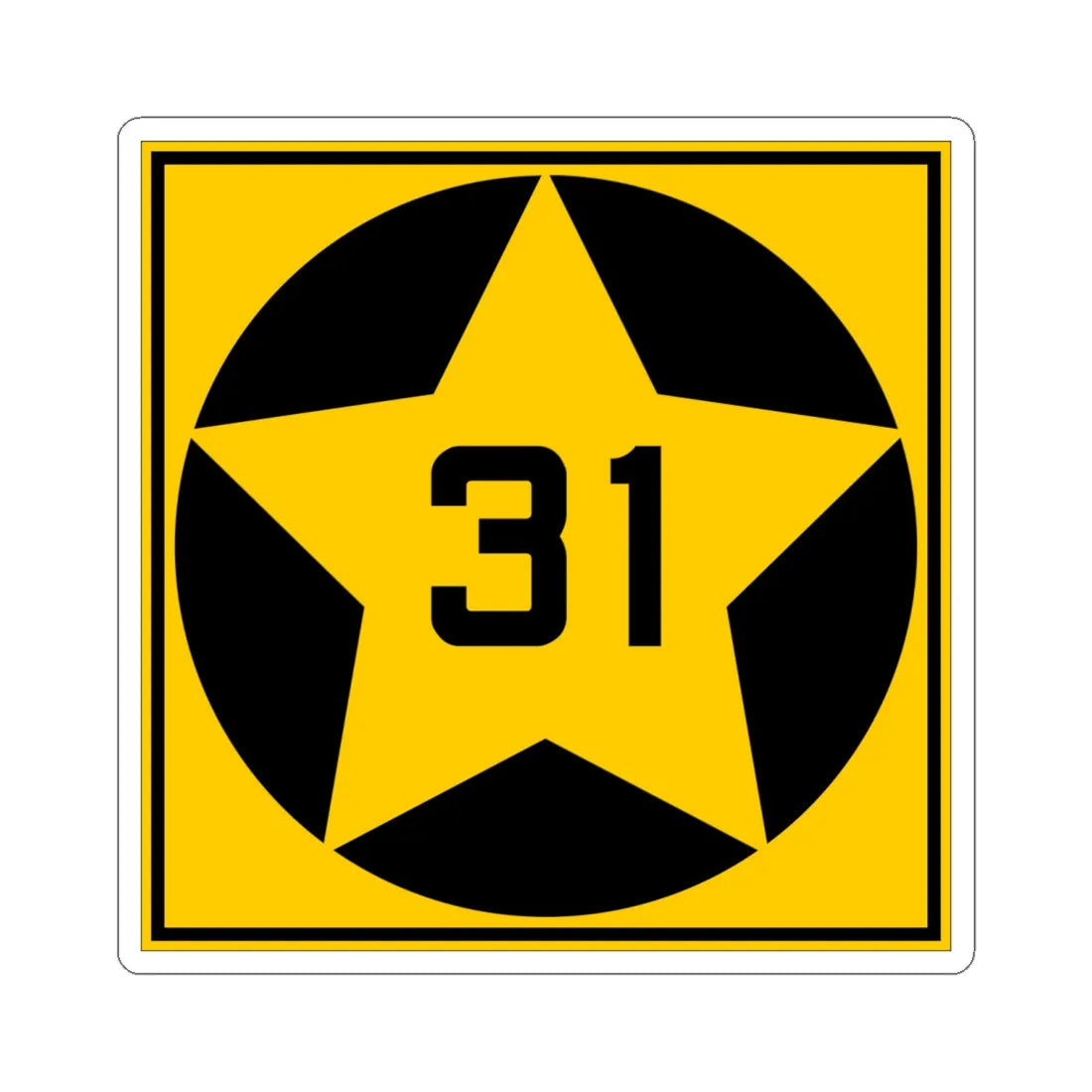 MN-31 1920 (Minnesota) (Road Sign) STICKER Vinyl Kiss-Cut Decal 6 Inch White - The Sticker Space