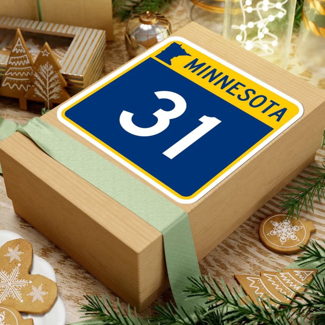 MN-31 (Minnesota) (Road Sign) STICKER Vinyl Kiss-Cut Decal - The Sticker Space