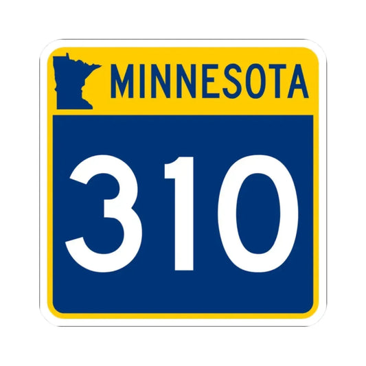 MN-310 (Minnesota) (Road Sign) STICKER Vinyl Kiss-Cut Decal 2 Inch White - The Sticker Space