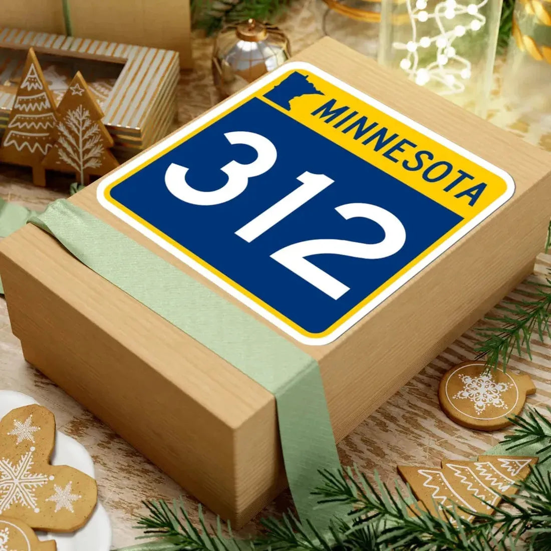 MN-312 (Minnesota) (Road Sign) STICKER Vinyl Kiss-Cut Decal - The Sticker Space