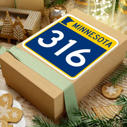 MN-316 (Minnesota) (Road Sign) STICKER Vinyl Kiss-Cut Decal - The Sticker Space
