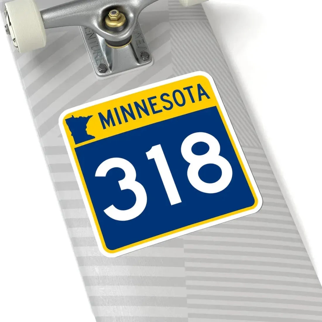 MN-318 (Minnesota) (Road Sign) STICKER Vinyl Kiss-Cut Decal - The Sticker Space