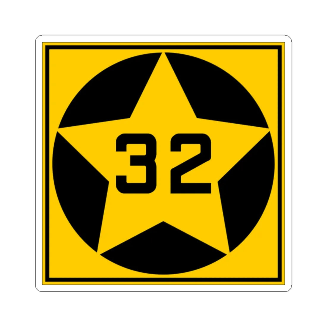 MN-32 1920 (Minnesota) (Road Sign) STICKER Vinyl Kiss-Cut Decal 2 Inch White - The Sticker Space