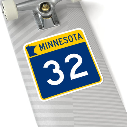 MN-32 (Minnesota) (Road Sign) STICKER Vinyl Kiss-Cut Decal - The Sticker Space