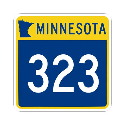 MN-323 (Minnesota) (Road Sign) STICKER Vinyl Kiss-Cut Decal 4 Inch White - The Sticker Space