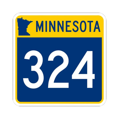MN-324 (Minnesota) (Road Sign) STICKER Vinyl Kiss-Cut Decal - The Sticker Space