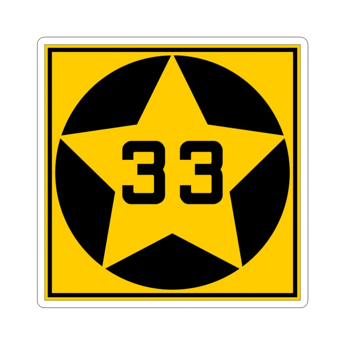 MN-33 1920 (Minnesota) (Road Sign) STICKER Vinyl Kiss-Cut Decal 3 Inch White - The Sticker Space