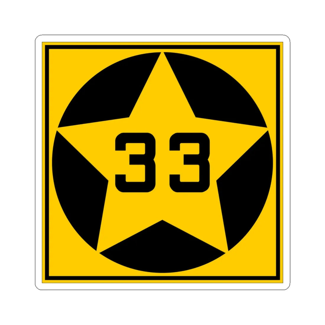 MN-33 1920 (Minnesota) (Road Sign) STICKER Vinyl Kiss-Cut Decal 4 Inch White - The Sticker Space