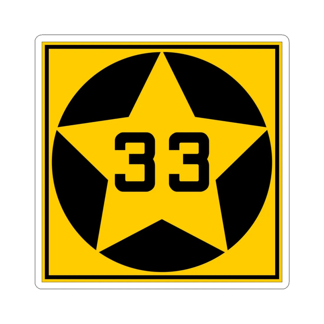 MN-33 1920 (Minnesota) (Road Sign) STICKER Vinyl Kiss-Cut Decal 6 Inch White - The Sticker Space