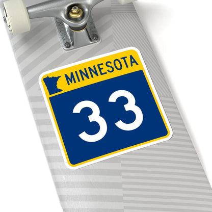 MN-33 (Minnesota) (Road Sign) STICKER Vinyl Kiss-Cut Decal - The Sticker Space