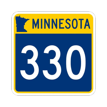 MN-330 (Minnesota) (Road Sign) STICKER Vinyl Kiss-Cut Decal 6 Inch White - The Sticker Space