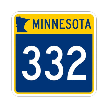MN-332 (Minnesota) (Road Sign) STICKER Vinyl Kiss-Cut Decal 6 Inch White - The Sticker Space