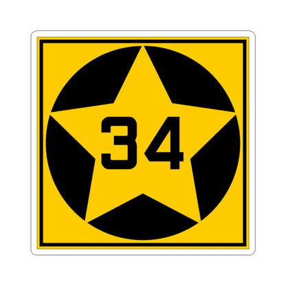 MN-34 1920 (Minnesota) (Road Sign) STICKER Vinyl Kiss-Cut Decal 2 Inch White - The Sticker Space