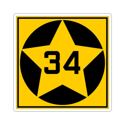 MN-34 1920 (Minnesota) (Road Sign) STICKER Vinyl Kiss-Cut Decal 3 Inch White - The Sticker Space