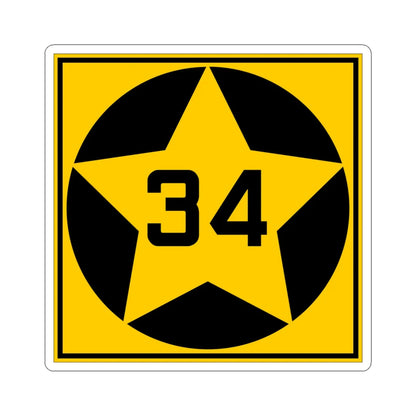 MN-34 1920 (Minnesota) (Road Sign) STICKER Vinyl Kiss-Cut Decal 6 Inch White - The Sticker Space