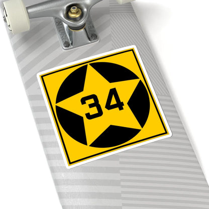 MN-34 1920 (Minnesota) (Road Sign) STICKER Vinyl Kiss-Cut Decal - The Sticker Space