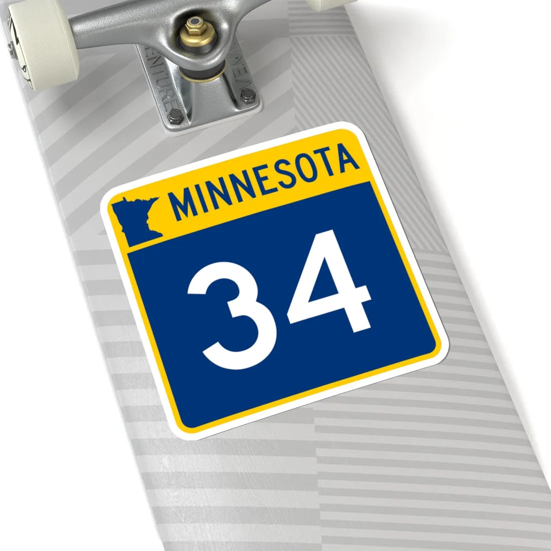 MN-34 (Minnesota) (Road Sign) STICKER Vinyl Kiss-Cut Decal - The Sticker Space