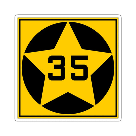 MN-35 1920 (Minnesota) (Road Sign) STICKER Vinyl Kiss-Cut Decal 2 Inch White - The Sticker Space