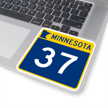 MN-37 (Minnesota) (Road Sign) STICKER Vinyl Kiss-Cut Decal - The Sticker Space