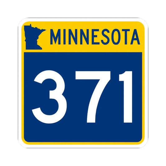 MN-371 (Minnesota) (Road Sign) STICKER Vinyl Kiss-Cut Decal 2 Inch White - The Sticker Space