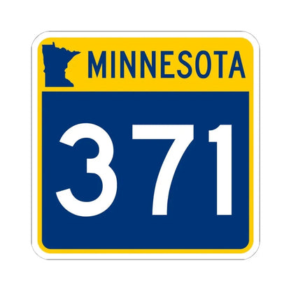 MN-371 (Minnesota) (Road Sign) STICKER Vinyl Kiss-Cut Decal 6 Inch White - The Sticker Space