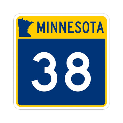 MN-38 (Minnesota) (Road Sign) STICKER Vinyl Kiss-Cut Decal - The Sticker Space