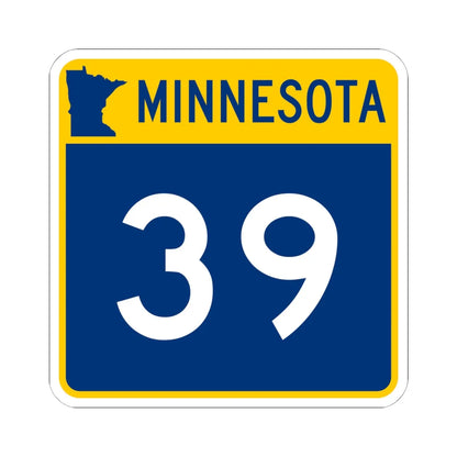 MN-39 (Minnesota) (Road Sign) STICKER Vinyl Kiss-Cut Decal 6 Inch White - The Sticker Space