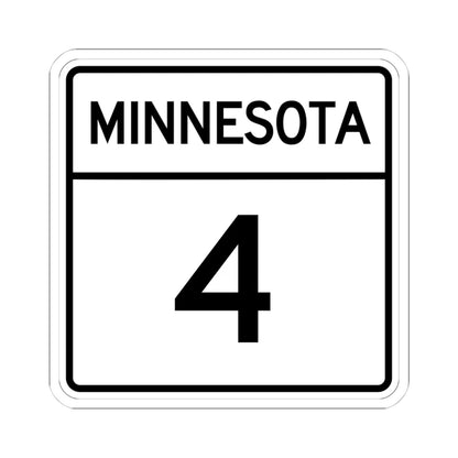 MN-4 1948 (Minnesota) (Road Sign) STICKER Vinyl Kiss-Cut Decal 4 Inch White - The Sticker Space