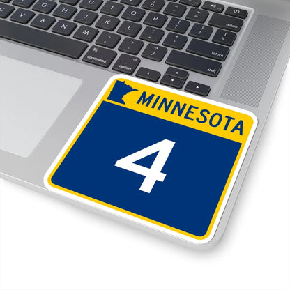 MN-4 (Minnesota) (Road Sign) STICKER Vinyl Kiss-Cut Decal - The Sticker Space