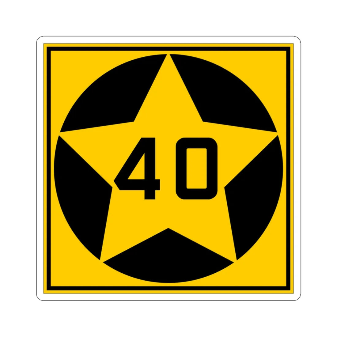 MN-40 1920 (Minnesota) (Road Sign) STICKER Vinyl Kiss-Cut Decal 3 Inch White - The Sticker Space