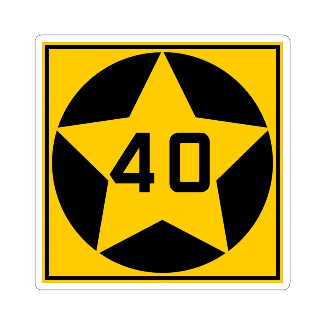 MN-40 1920 (Minnesota) (Road Sign) STICKER Vinyl Kiss-Cut Decal 4 Inch White - The Sticker Space