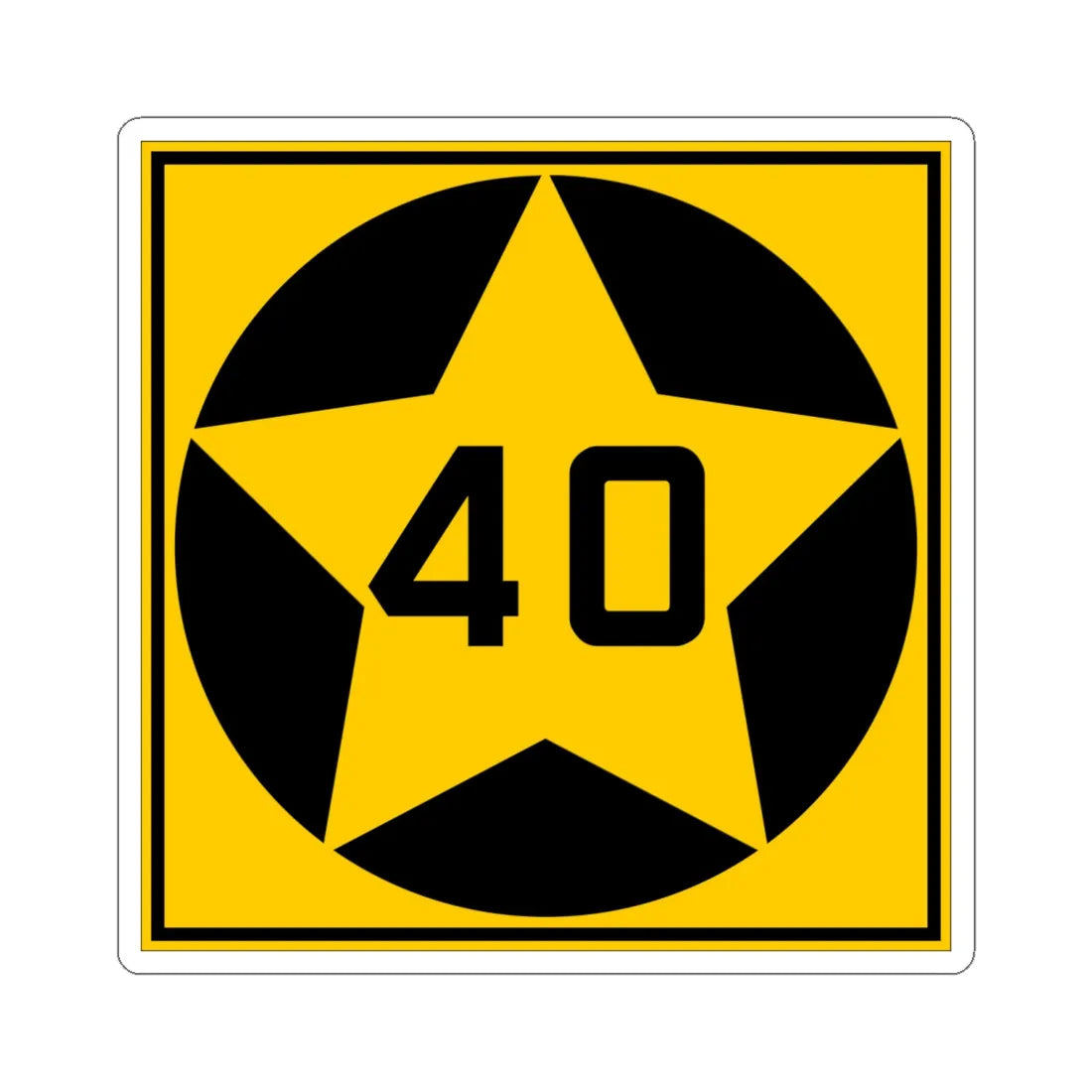 MN-40 1920 (Minnesota) (Road Sign) STICKER Vinyl Kiss-Cut Decal 6 Inch White - The Sticker Space