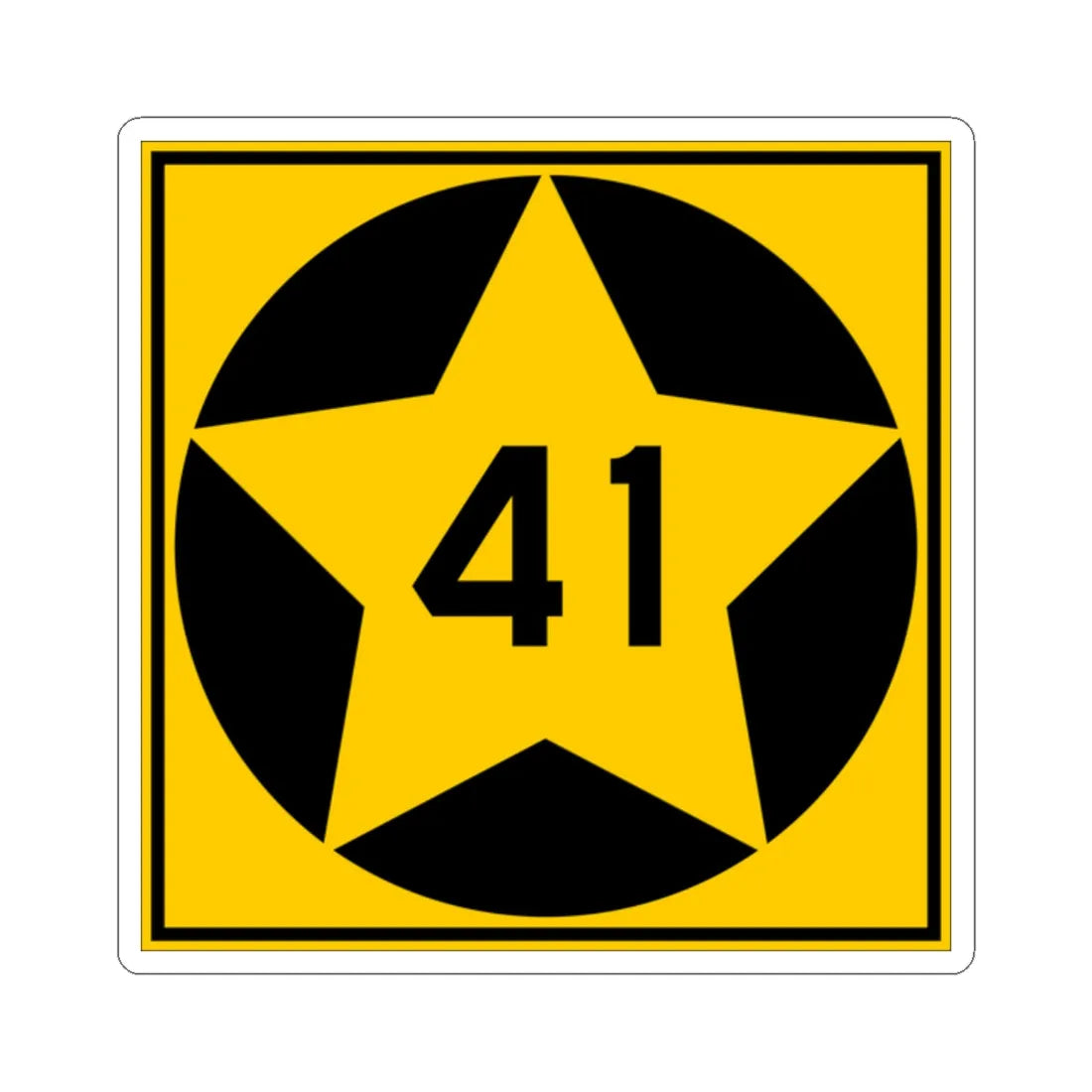 MN-41 1920 (Minnesota) (Road Sign) STICKER Vinyl Kiss-Cut Decal 2 Inch White - The Sticker Space