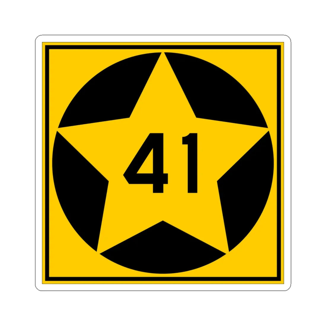 MN-41 1920 (Minnesota) (Road Sign) STICKER Vinyl Kiss-Cut Decal 4 Inch White - The Sticker Space