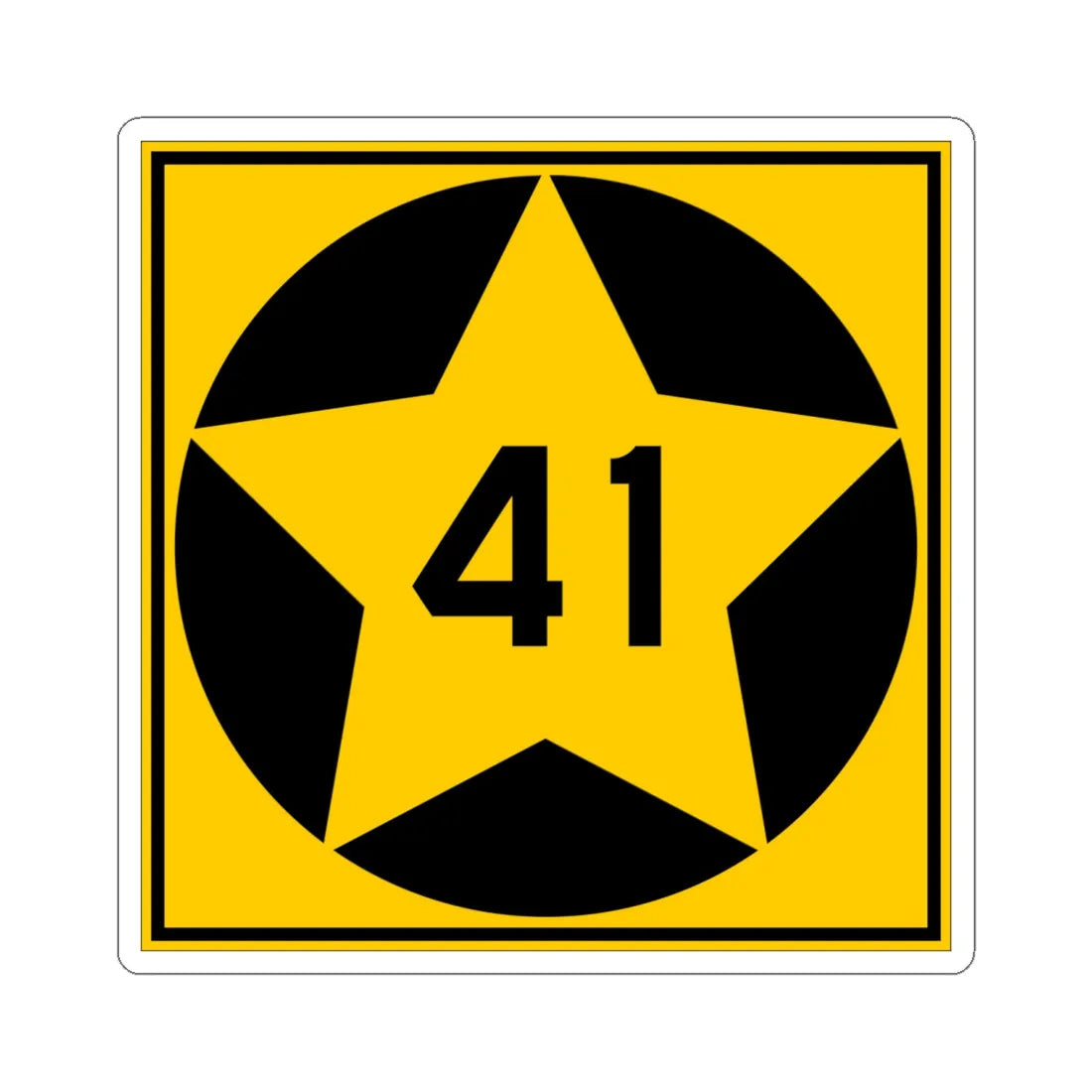 MN-41 1920 (Minnesota) (Road Sign) STICKER Vinyl Kiss-Cut Decal 6 Inch White - The Sticker Space